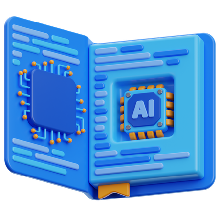 Ai book  3D Icon