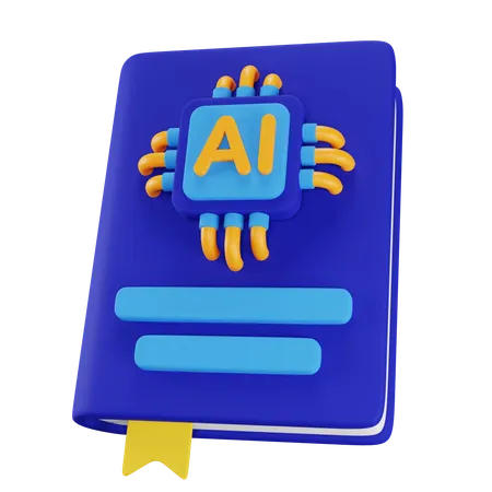 Ai Book  3D Illustration