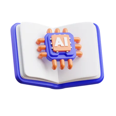 AI Book  3D Icon