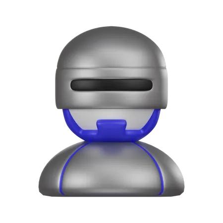A 3 D Icon Of A Silver Service Bot With Blue Accents Representing Customer Service Automation Through Artificial Intelligence 3D Icon