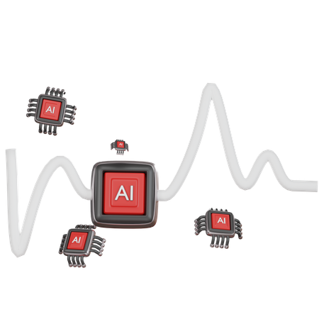 Ai Bot Wave  3D Icon