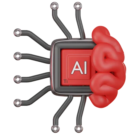 Ai Brain 3 D Icon 3D Icon