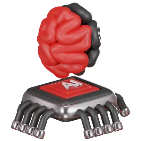 Ai Brain 3 D Icon 3D Icon