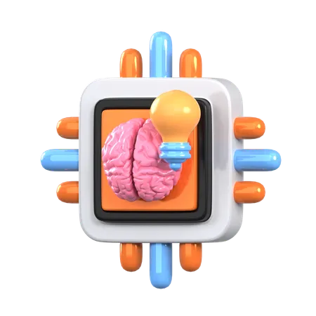 AI brain  3D Icon