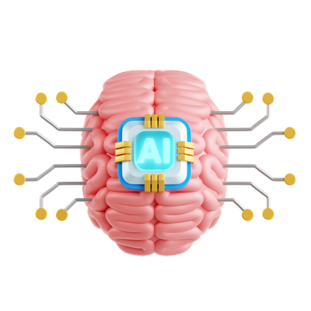 AI Brain  3D Icon