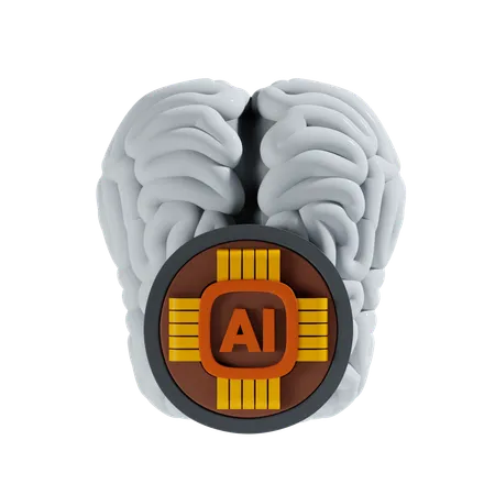 Ai Brain 3 D Icon And Illustration 3D Icon