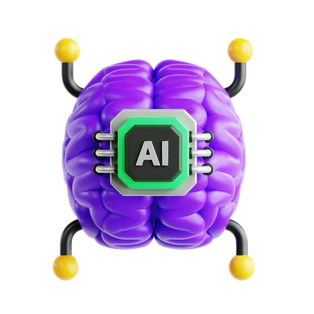 Ai-Gehirn  3D Icon