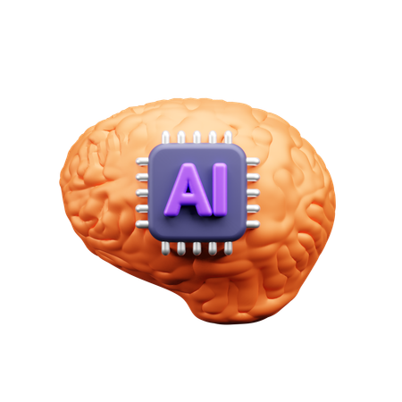 Ai Brain  3D Icon