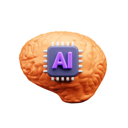 Ai Brain  3D Icon