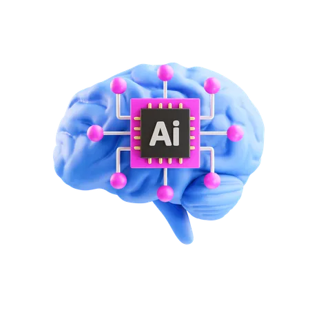 Ai Brain  3D Icon