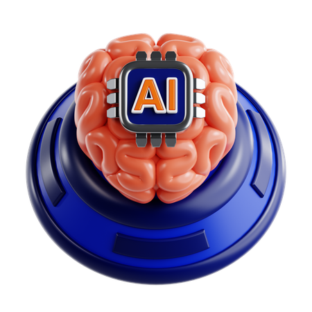 Ai Brain  3D Icon