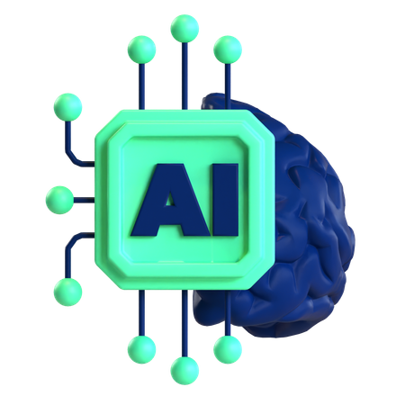 Ai Brain  3D Icon