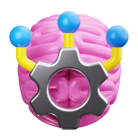 Ai Brain  3D Icon