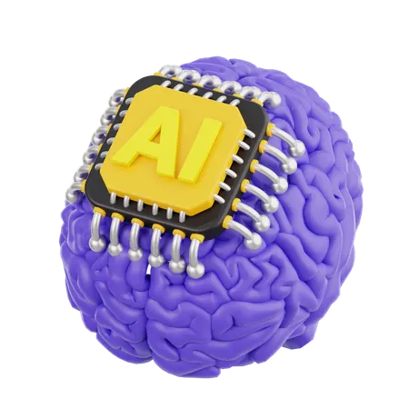 Ai Brain  3D Icon