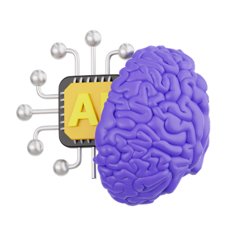 Ai Brain  3D Icon