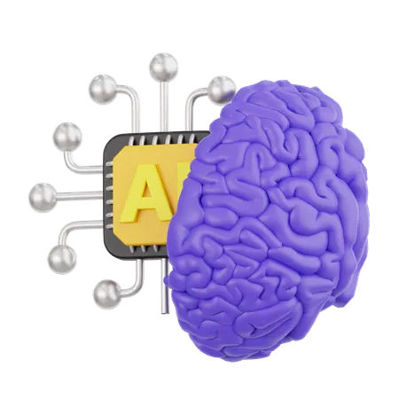 Ai Brain  3D Icon