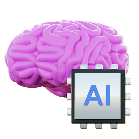 Ai Brain  3D Icon