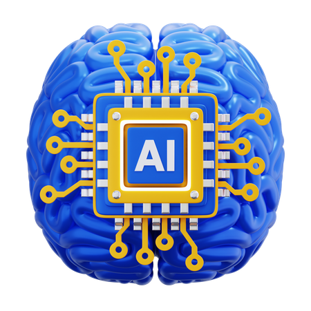 AI BRAIN  3D Icon