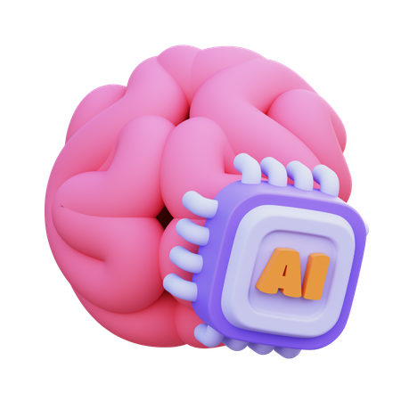 AI Brain  3D Icon