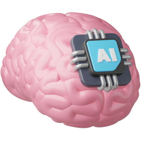 AI Brain  3D Icon