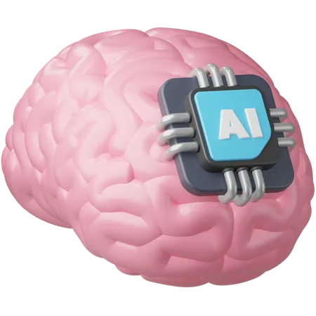 AI Brain  3D Icon