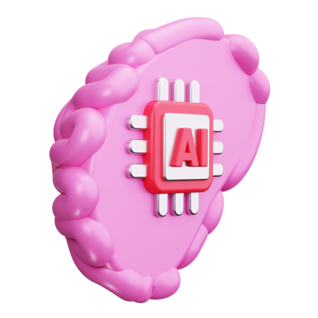 Ai Brain  3D Icon