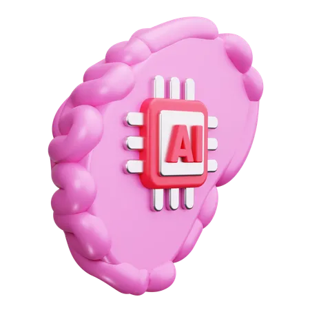 Ai Brain  3D Icon