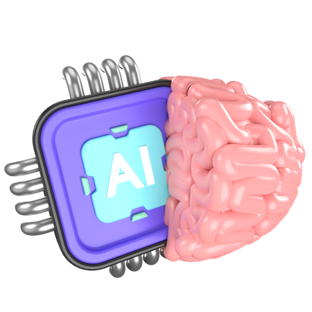 Ai Brain  3D Icon