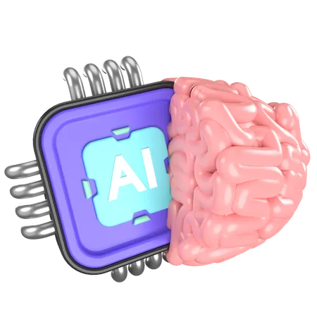 Ai Brain  3D Icon