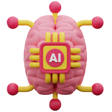 Ai Brain  3D Icon