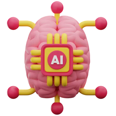 Ai Brain  3D Icon