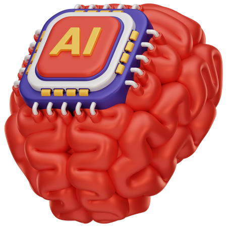 Ai Brain  3D Icon