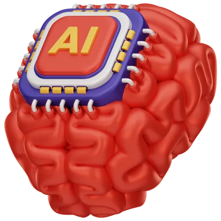 Ai Brain  3D Icon