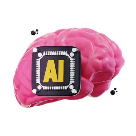 Ai Brain  3D Icon