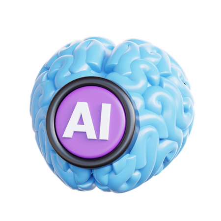 AI Brain  3D Icon