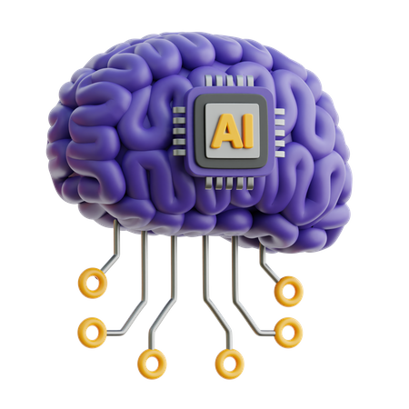 AI Brain  3D Icon