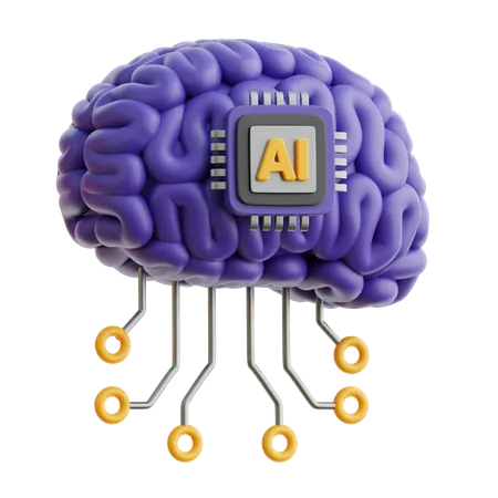 AI Brain  3D Icon