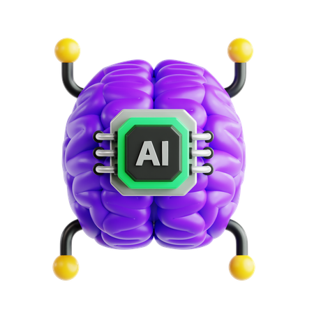 Ai Brain  3D Icon