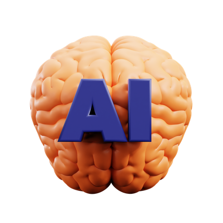 Ai Brain  3D Icon