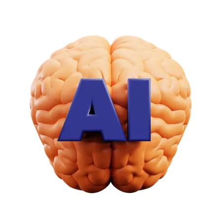 Ai Brain  3D Icon