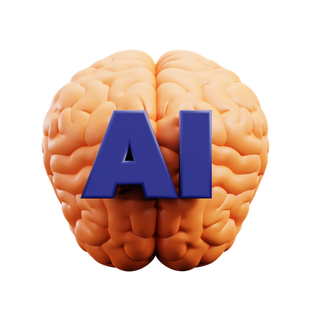 Ai Brain  3D Icon