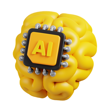 AI Brain  3D Icon