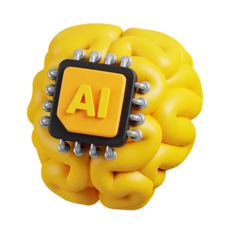 AI Brain  3D Icon