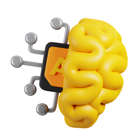 AI Brain  3D Icon