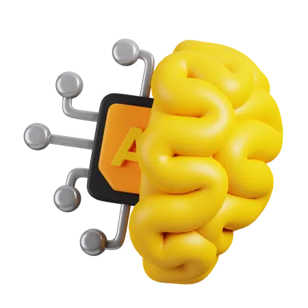 AI Brain  3D Icon