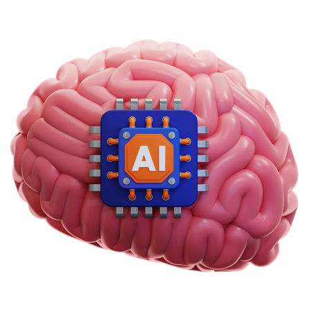 Ai Brain  3D Icon