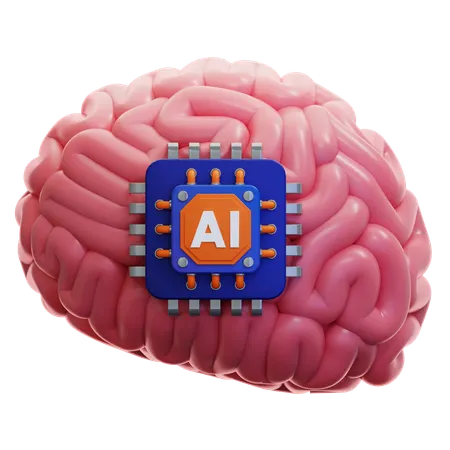 Ai Brain  3D Icon