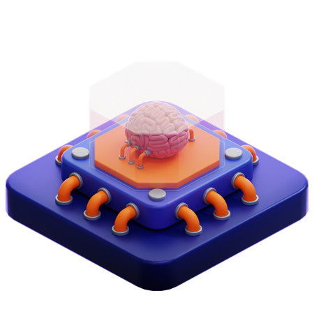 Ai Brain  3D Icon