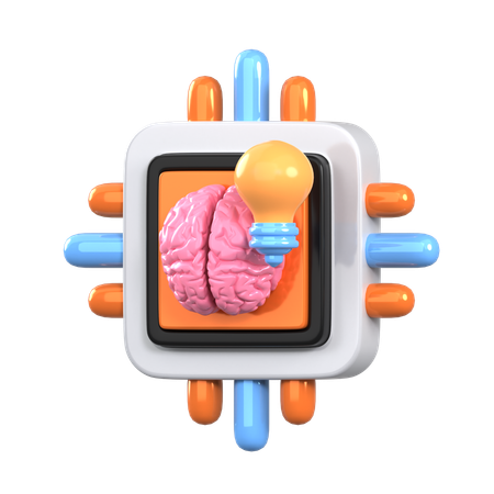 AI brain  3D Icon