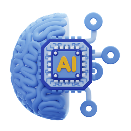 Ai Brain  3D Icon